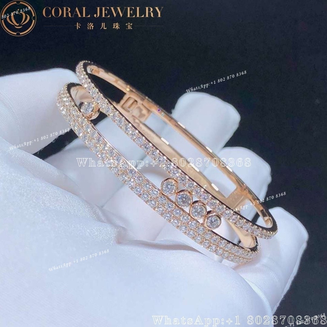 Messika Move Romane Large Pavé Bangle Yellow Gold Diamond Bracelet 06733-YG