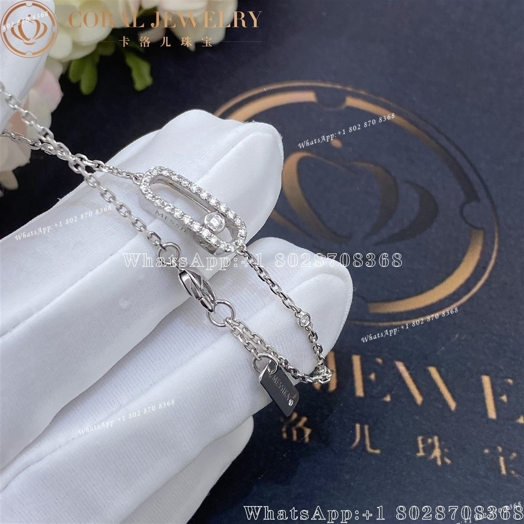 Messika Move Uno Pavé White Gold Diamond Bracelet 04706-WG