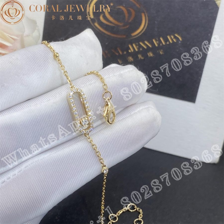 Messika Move Uno Pave Yellow Gold Diamond Bracelet 04706 Yg Coral (4)