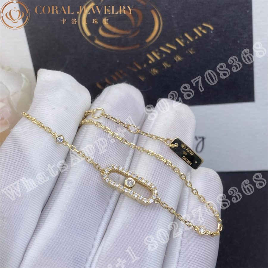 Messika Move Uno Pave Yellow Gold Diamond Bracelet 04706 Yg Coral (5)