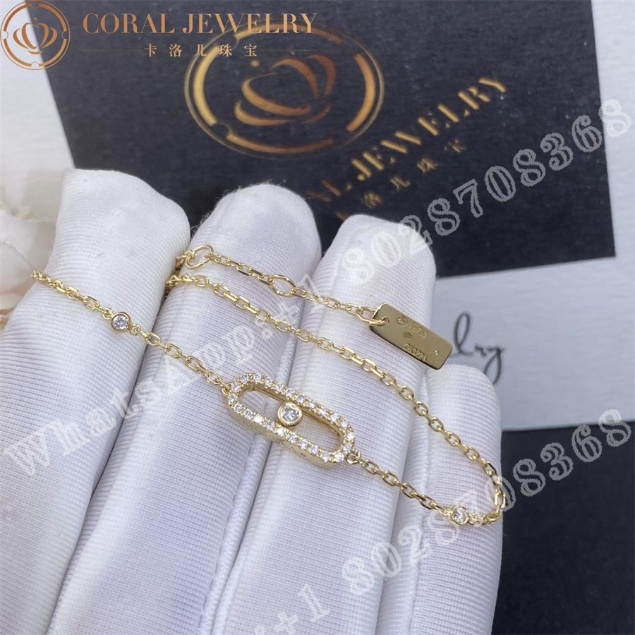 Messika Move Uno Pave Yellow Gold Diamond Bracelet 04706 Yg Coral (6)