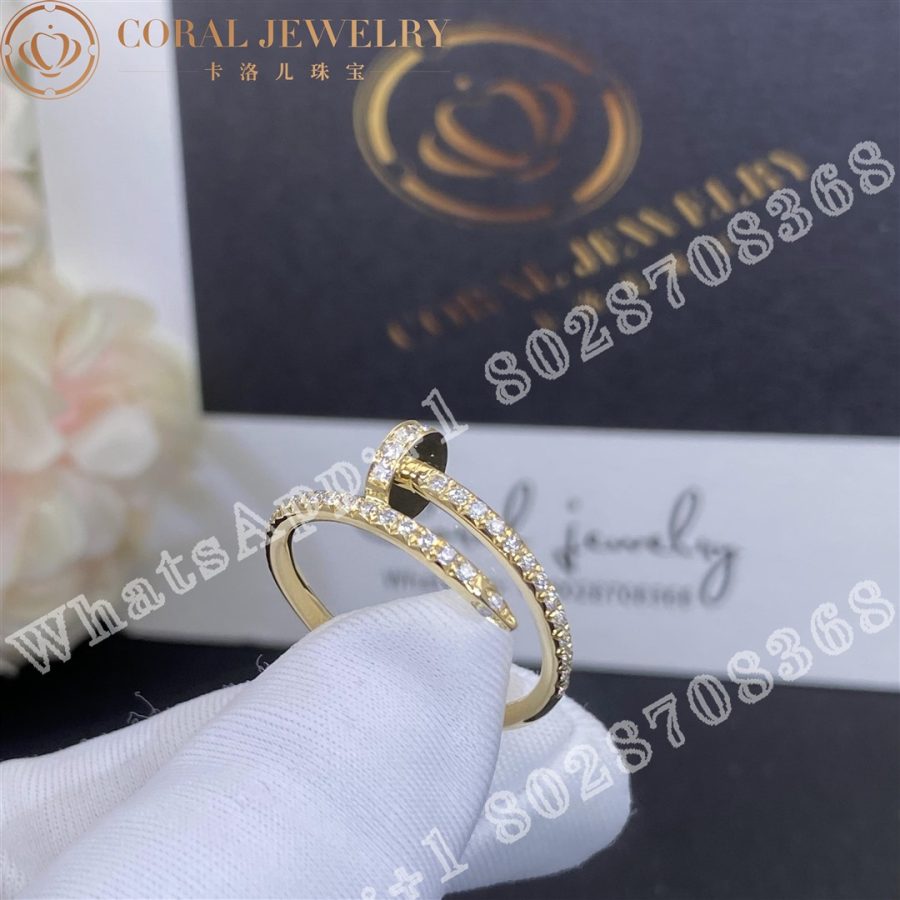 Cartier Juste Un Clou Ring Yellow Gold Diamonds Ref B4231500 Coral (4)