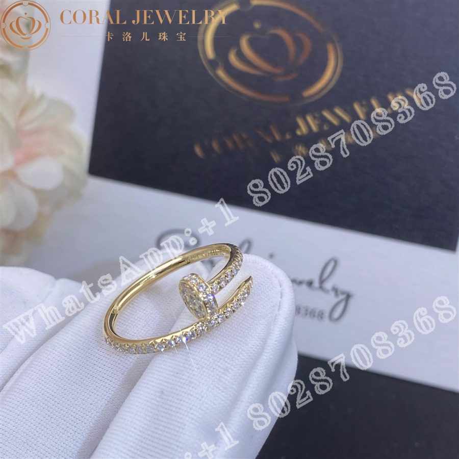 Cartier Juste Un Clou Ring Yellow Gold Diamonds Ref B4231500 Coral (6)