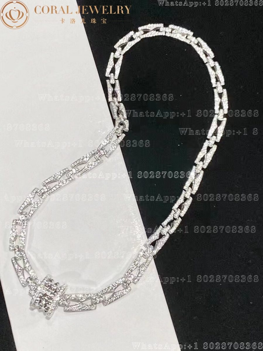 Bulgari B.zero1 necklace with small round pendant in 18 kt white gold and pavé diamonds Ref.: 358320