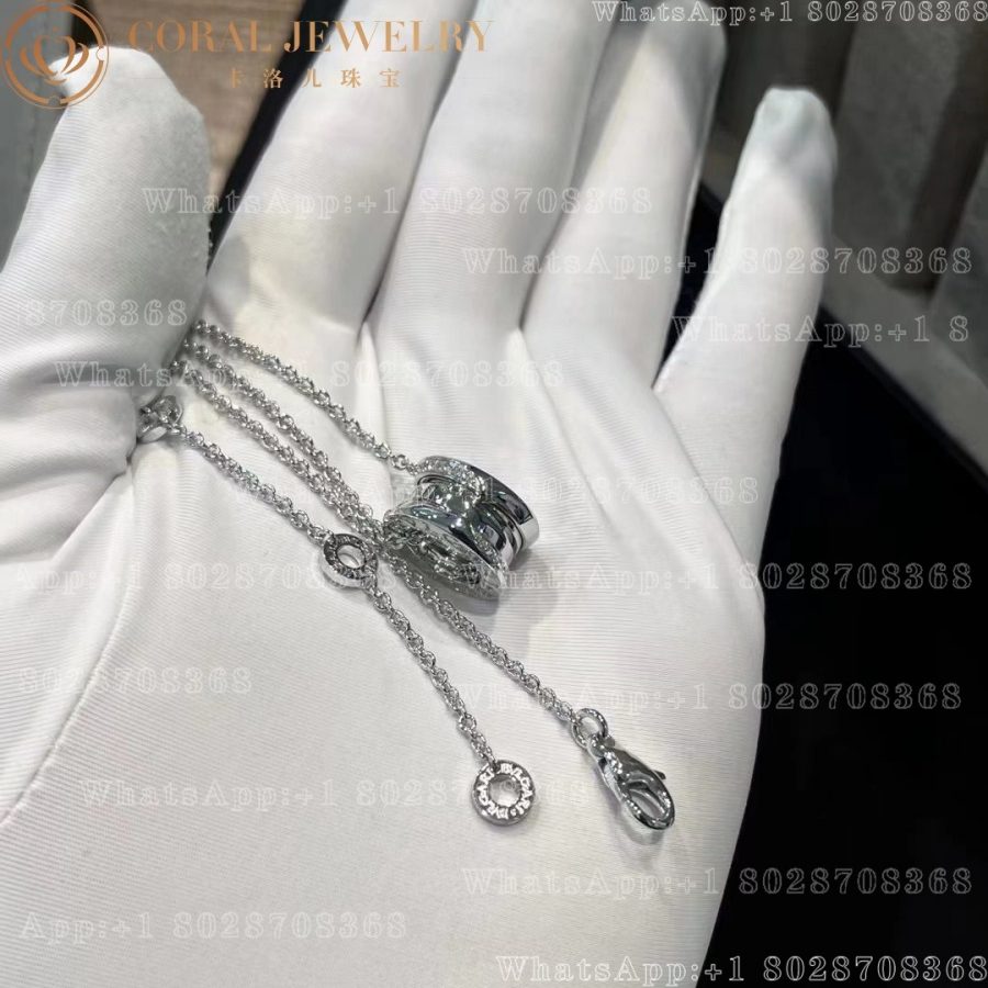 Bulgari B.zero1 necklace with 18 kt white gold with demi-pavé diamonds Ref.: 359618