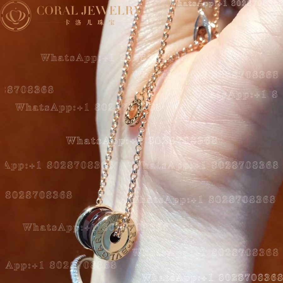 Bulgari B.zero1 pendant in 18 kt rose gold and cermet Ref.: 358379