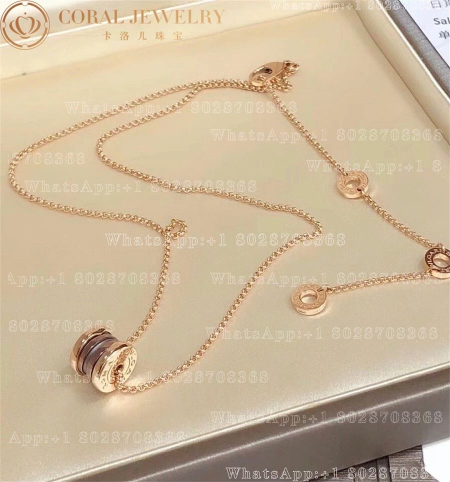 Bulgari B.zero1 pendant in 18 kt rose gold and cermet Ref.: 358379