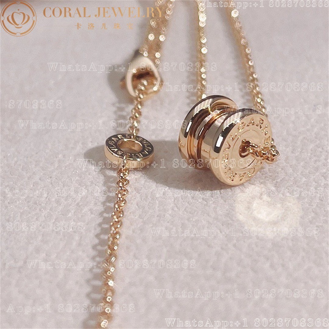 Bulgari B.zero118 kt rose gold necklace with chain and round mini pendant Ref.: 357255