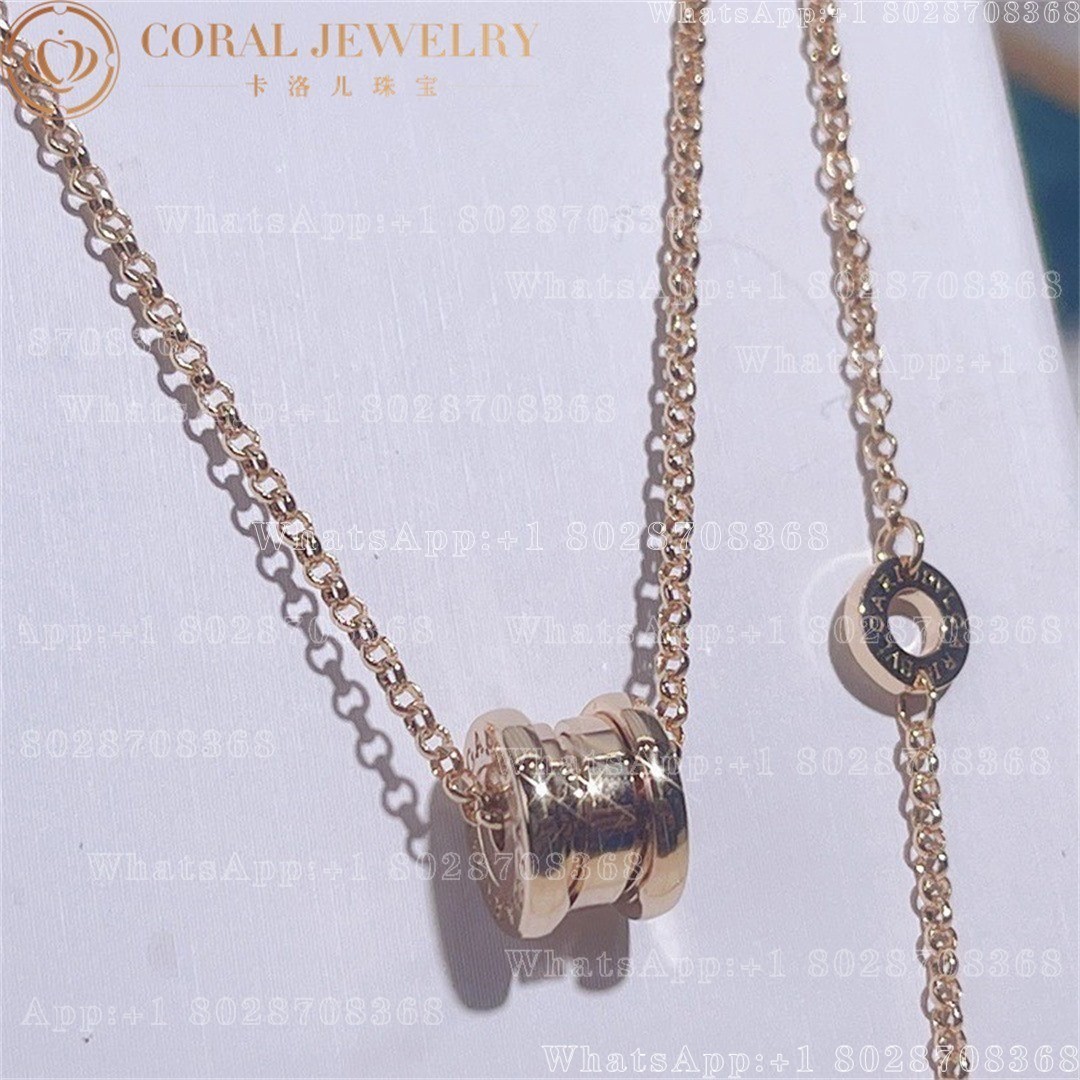 Bulgari B.zero118 kt rose gold necklace with chain and round mini pendant Ref.: 357255