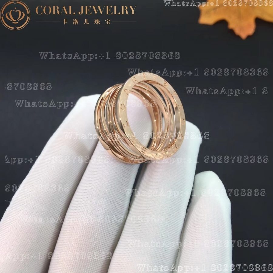 Bulgari B.Zero1 18K Rose Gold Four-Band Ring AN858030