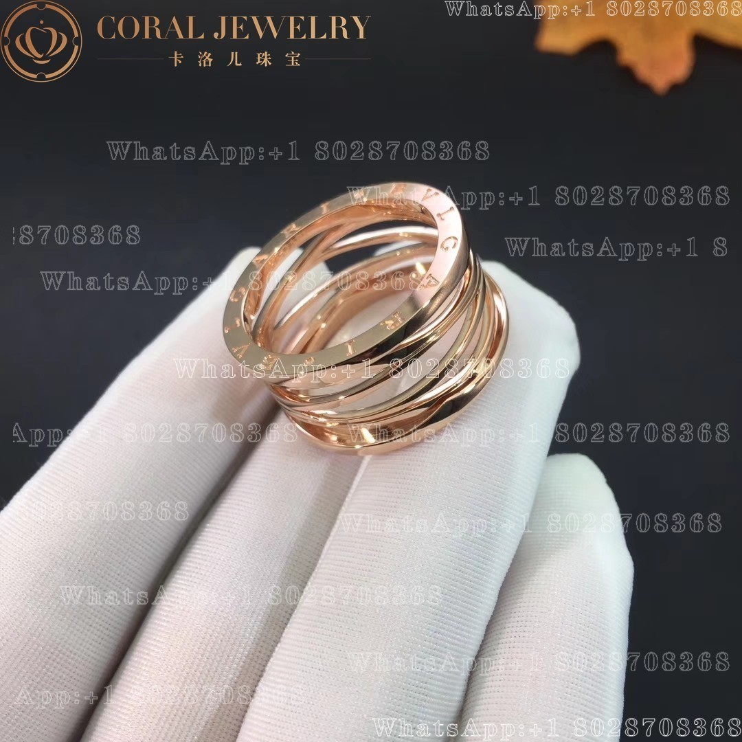 Bulgari B.Zero1 18K Rose Gold Four-Band Ring AN858030