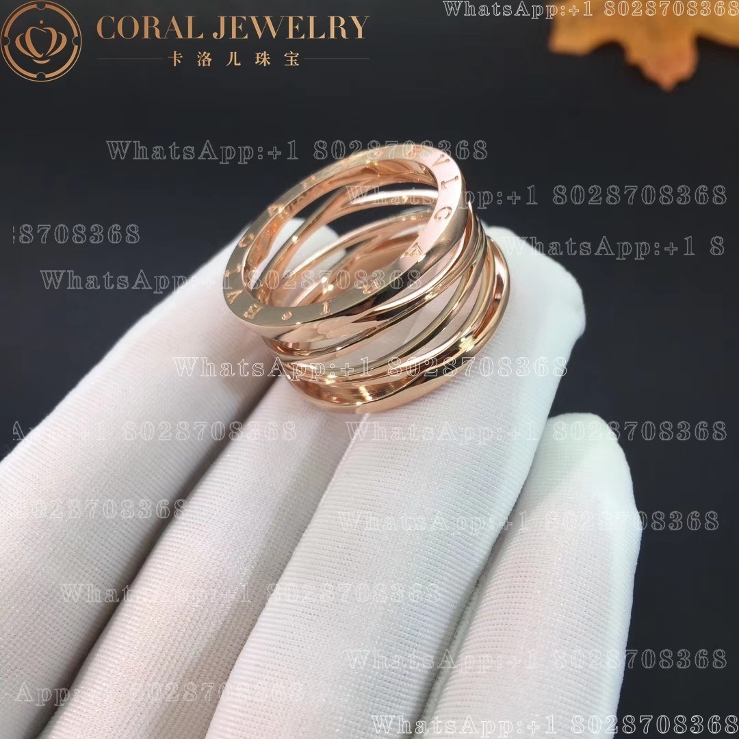 Bulgari B.Zero1 18K Rose Gold Four-Band Ring AN858030