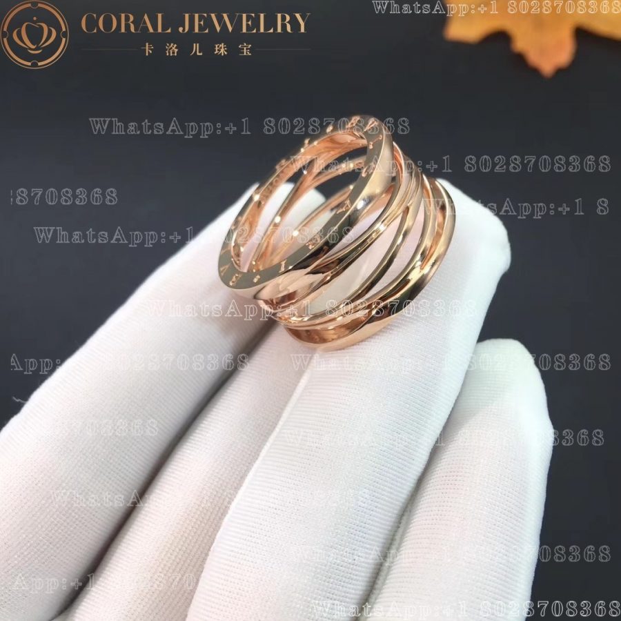 Bulgari B.Zero1 18K Rose Gold Four-Band Ring AN858030