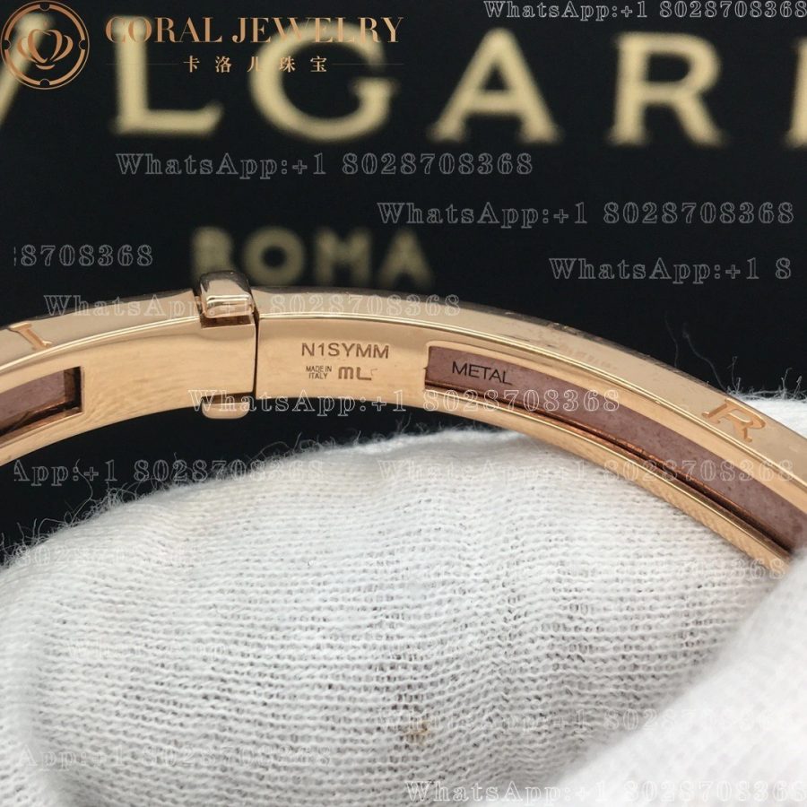 Bulgari B.zero1 bracelet in 18-carat pink gold and cermet BR857945