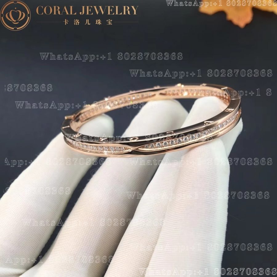 Bulgari B.zero1 bracelet in 18 kt rose gold with pavé diamonds Ref.: 357584