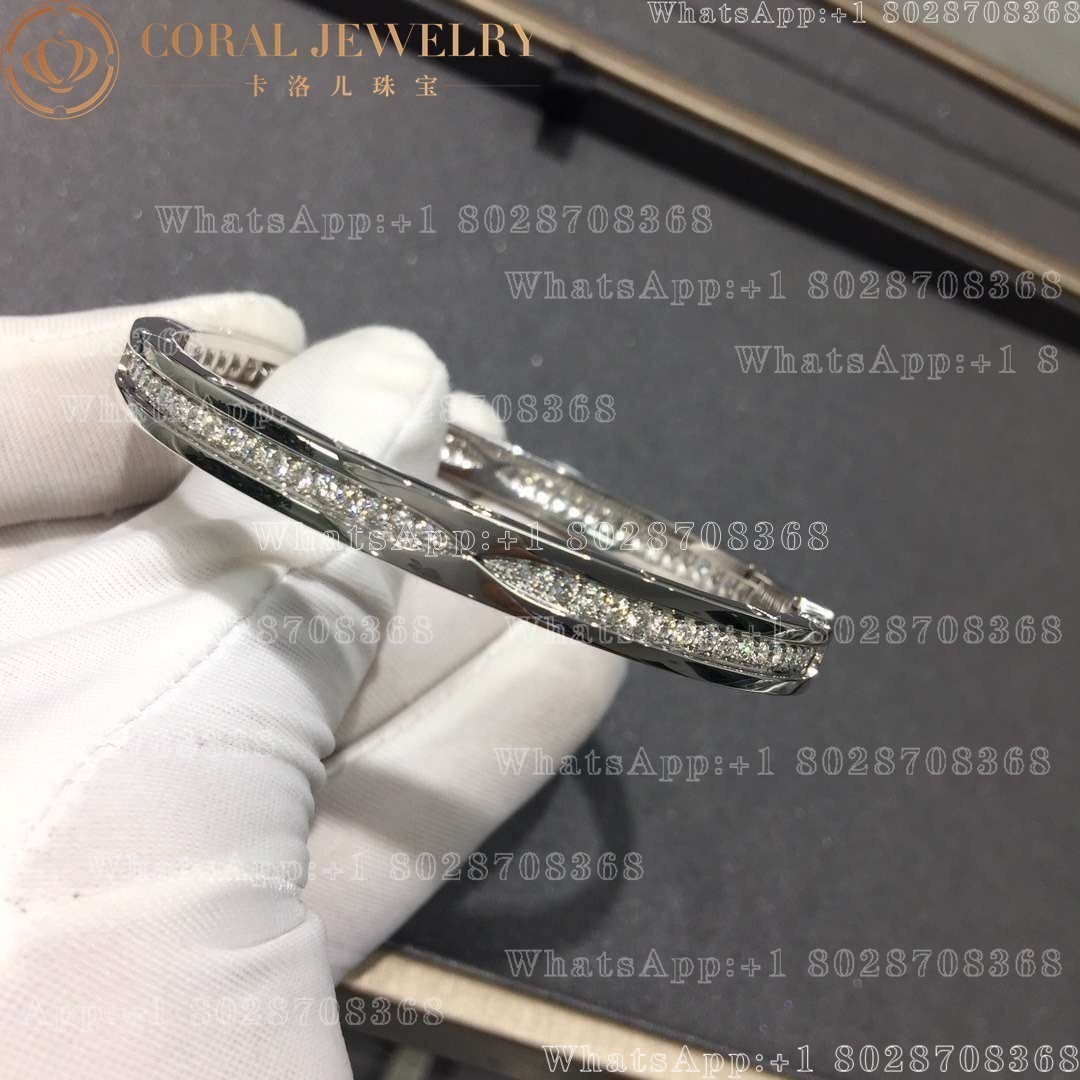 Bulgari B.zero1 bracelet in 18 kt white gold with pavé diamonds Ref.: BR855967