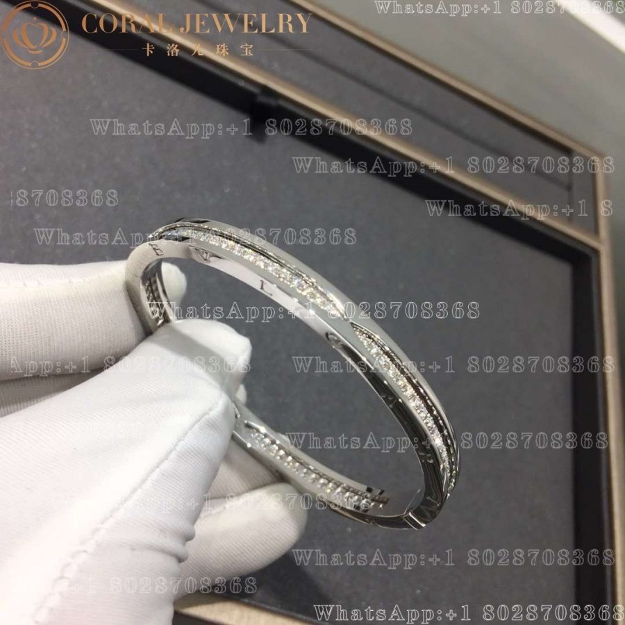 Bulgari B.zero1 bracelet in 18 kt white gold with pavé diamonds Ref.: BR855967