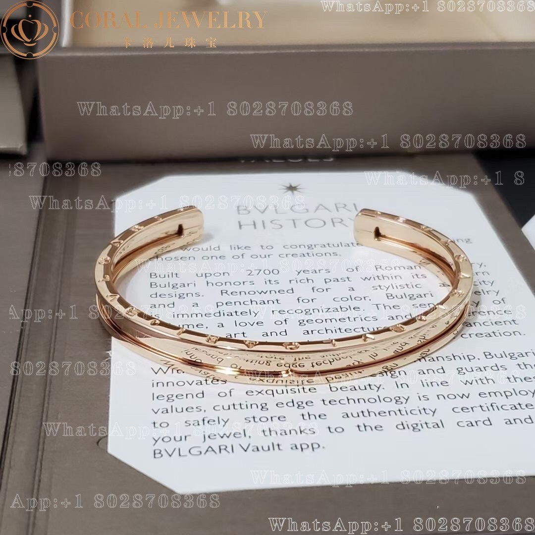 Bulgari B.zero1 cuff bracelet in 18kt rose gold Ref.: BR855437