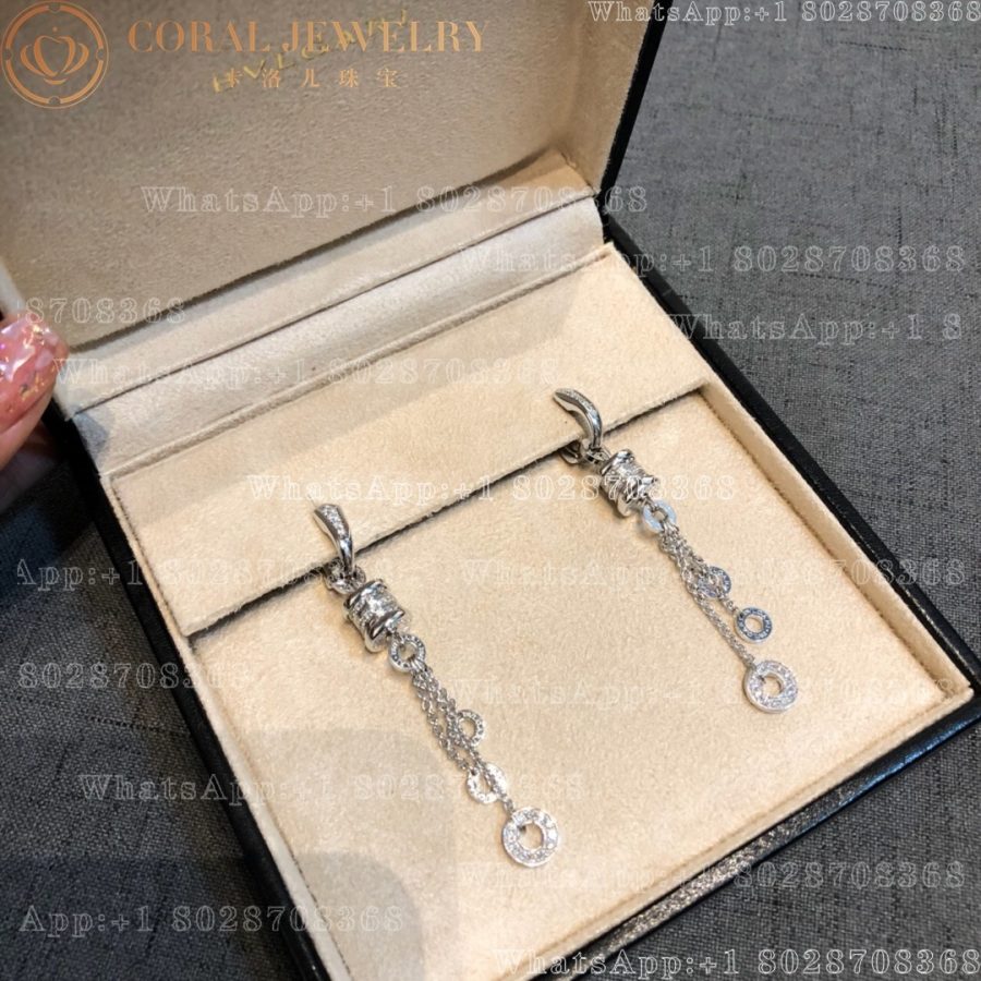 Bulgari B.Zero1 Drop Earrings White Gold Diamond