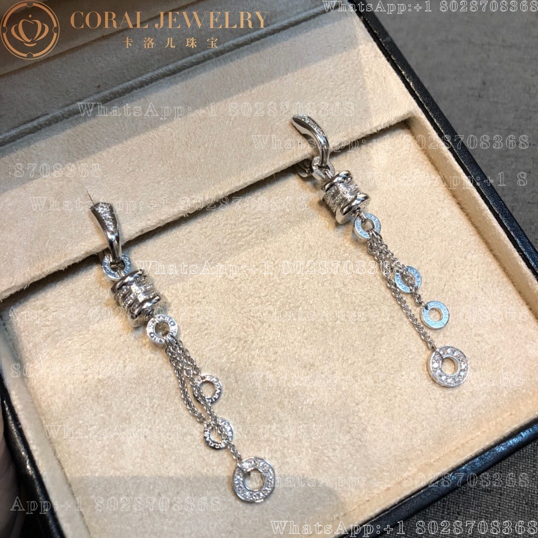 Bulgari B.Zero1 Drop Earrings White Gold Diamond