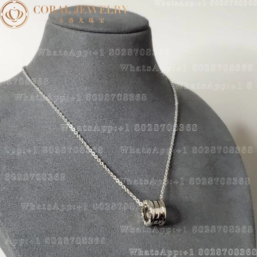 Bulgari B.zero1 necklace with small round pendant both in 18kt white gold Ref.: 352815