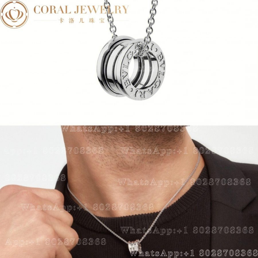 Bulgari B.zero1 necklace with small round pendant both in 18kt white gold Ref.: 352815