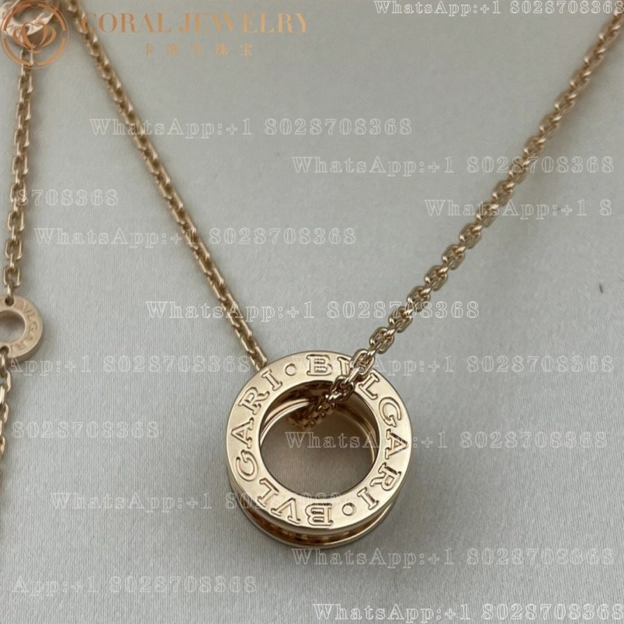 Bulgari B.zero1 Rock 18 kt rose gold necklace with black ceramic Ref.: 358054