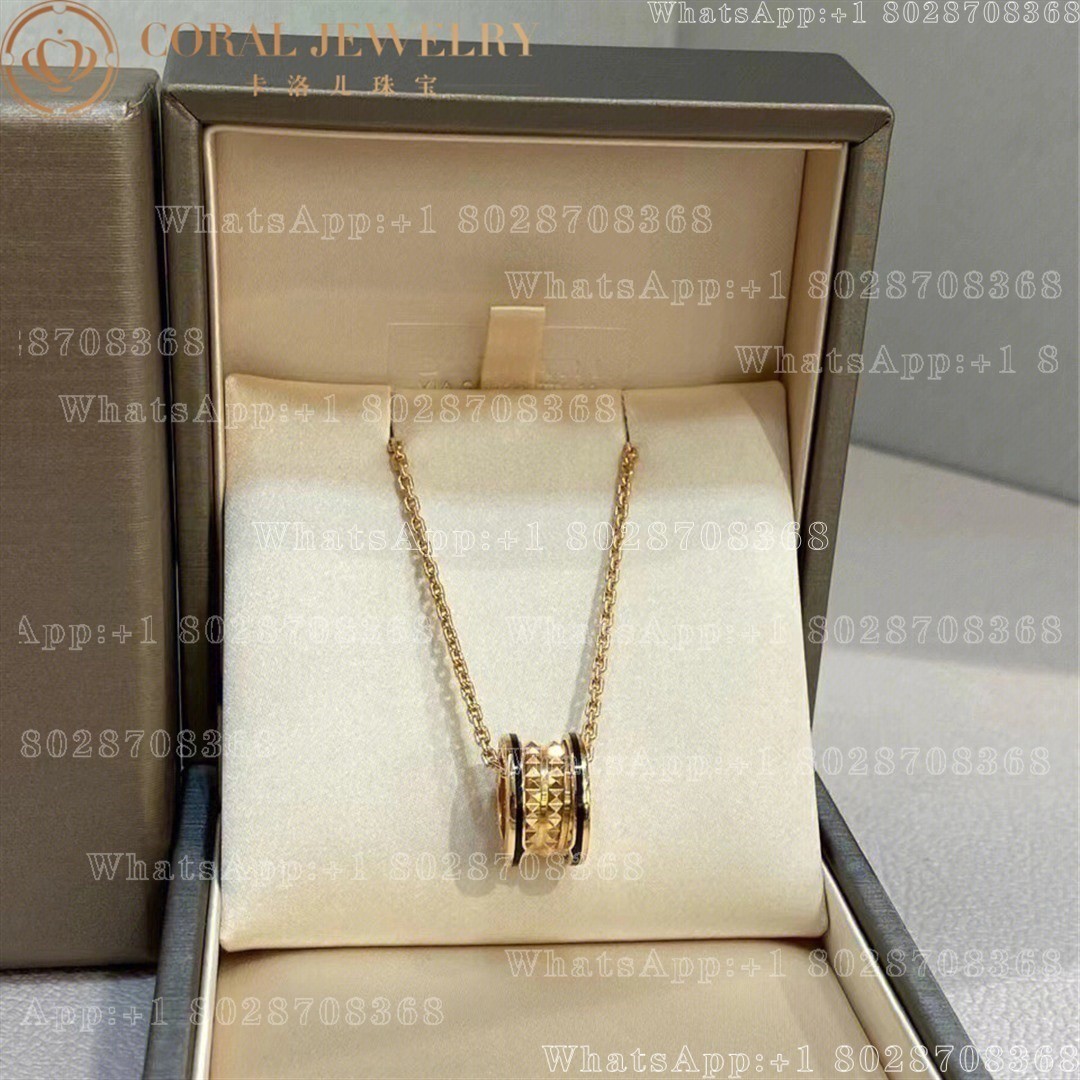 Bulgari B.zero1 Rock 18 kt rose gold necklace with black ceramic Ref.: 358054