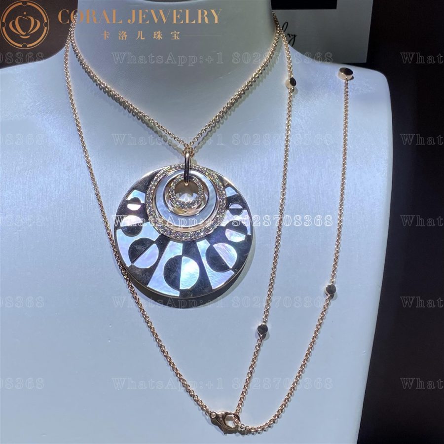 Bulgari 18k Rose Gold Intarsio Necklace 346299 CL855753