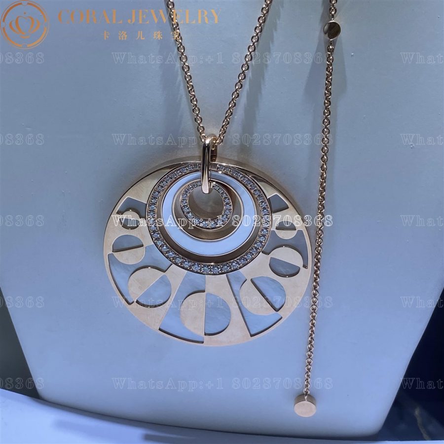 Bulgari 18k Rose Gold Intarsio Necklace 346299 CL855753