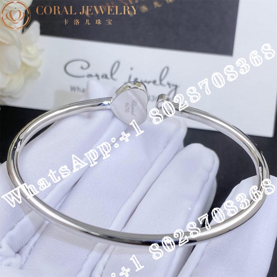 Chopard Happy Hearts 18K White Gold & Diamond Bangle Bracelet 85A480-1900