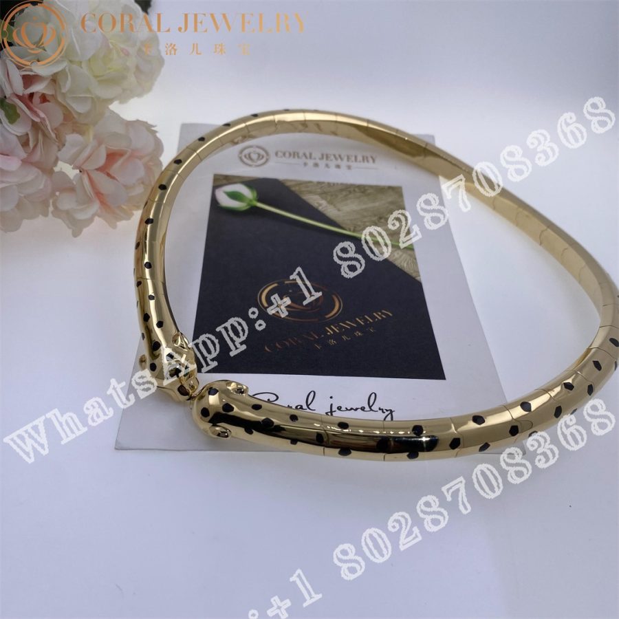 Cartier Panthere De Cartier Necklace Yellow Gold Lacquer Onyx Tsavorite Garnets Ref N7424431 Coral (18)