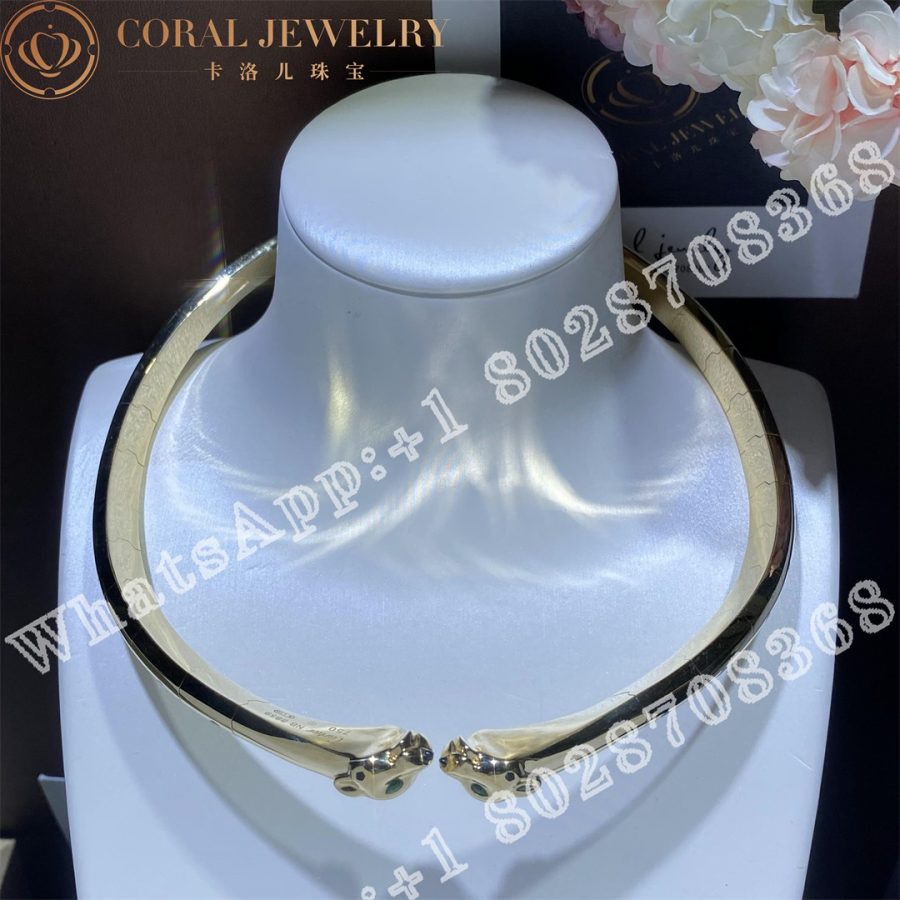 Cartier Panthere De Cartier Necklace Yellow Gold Lacquer Onyx Tsavorite Garnets Ref N7424431 Coral (4)