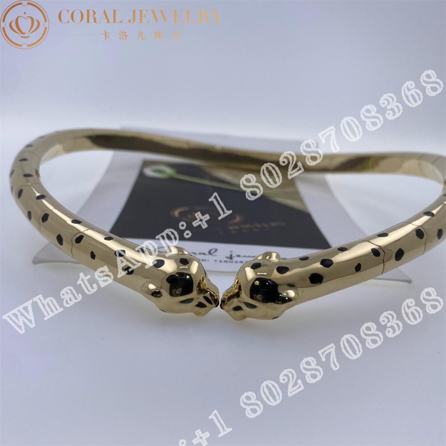 Cartier Panthere De Cartier Necklace Yellow Gold Lacquer Onyx Tsavorite Garnets Ref N7424431 Coral (8)