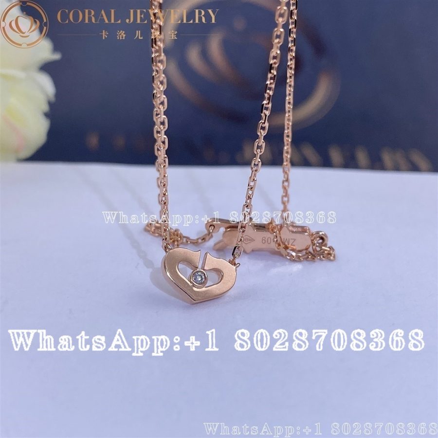 Cartier Heart Necklace Rose Gold, Diamonds Ref. B3040400