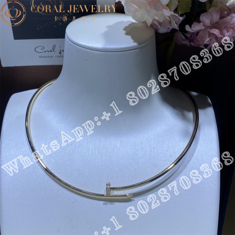 Cartier Juste Un Clou Collar Necklace Small Model Yellow Gold Diamonds Ref N7424422 Coral (1)