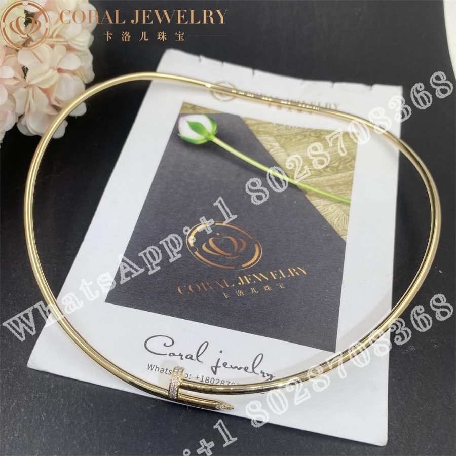 Cartier Juste Un Clou Collar Necklace Small Model Yellow Gold Diamonds Ref N7424422 Coral (12)