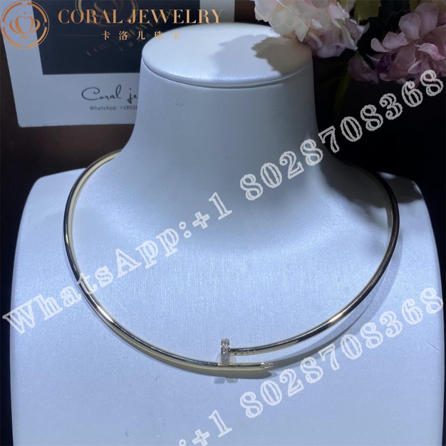 Cartier Juste Un Clou Collar Necklace Small Model Yellow Gold Diamonds Ref N7424422 Coral (2)