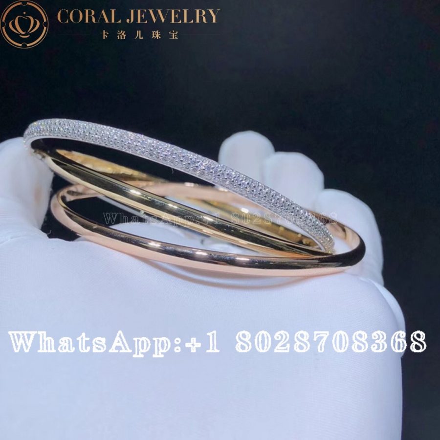 Cartier Trinity Bracelet White gold, yellow gold, rose gold, diamonds Ref. N6711717