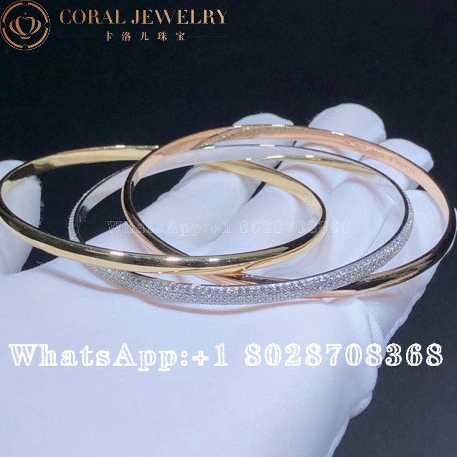 Cartier Trinity Bracelet White gold, yellow gold, rose gold, diamonds Ref. N6711717