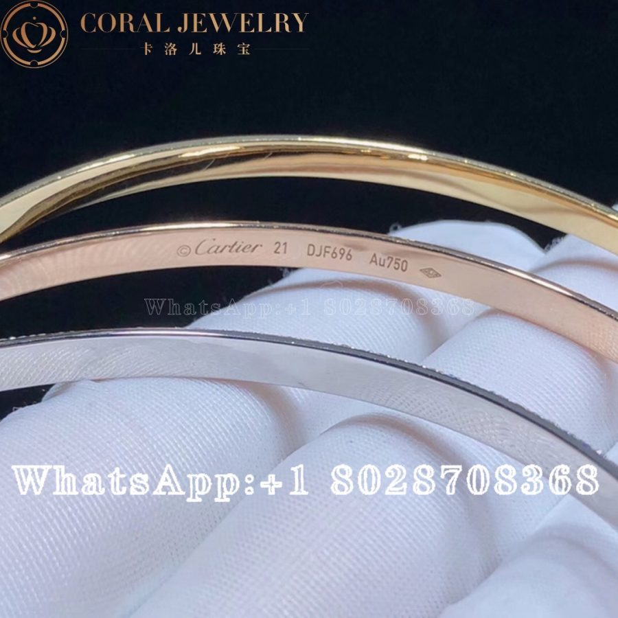 Cartier Trinity Bracelet White gold, yellow gold, rose gold, diamonds Ref. N6711717