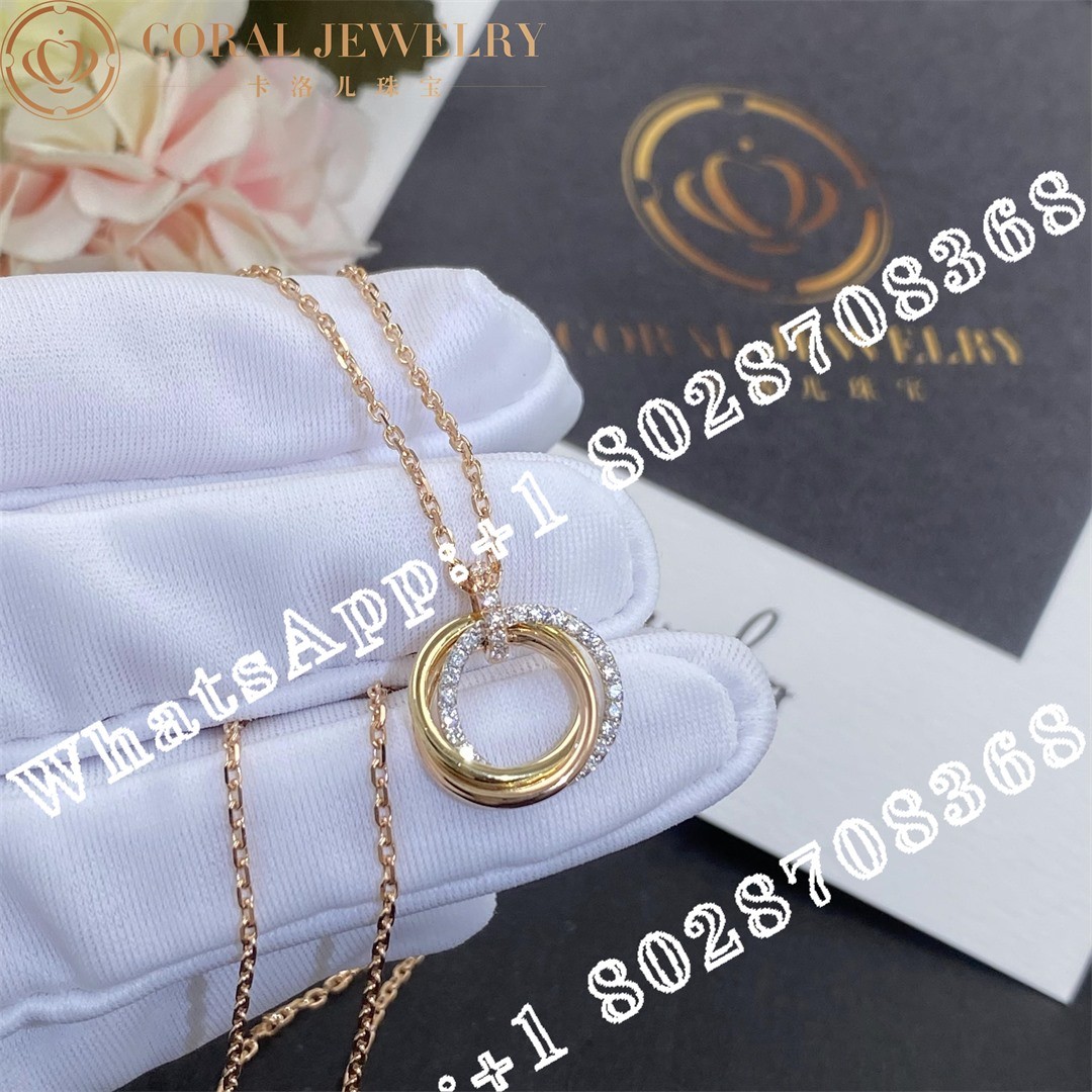 Cartier Trinity Necklace White Gold, Yellow Gold, Rose Gold, Diamonds Ref. B7224586