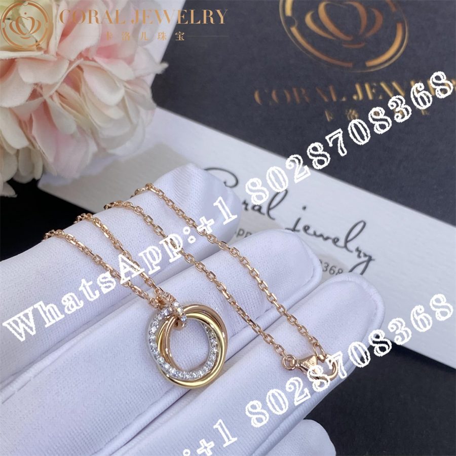 Cartier Trinity Necklace White Gold, Yellow Gold, Rose Gold, Diamonds Ref. B7224586