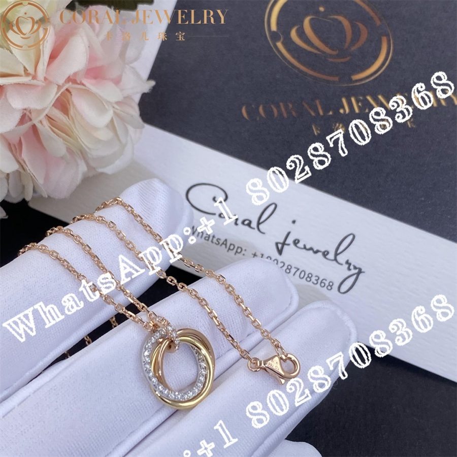 Cartier Trinity Necklace White Gold, Yellow Gold, Rose Gold, Diamonds Ref. B7224586