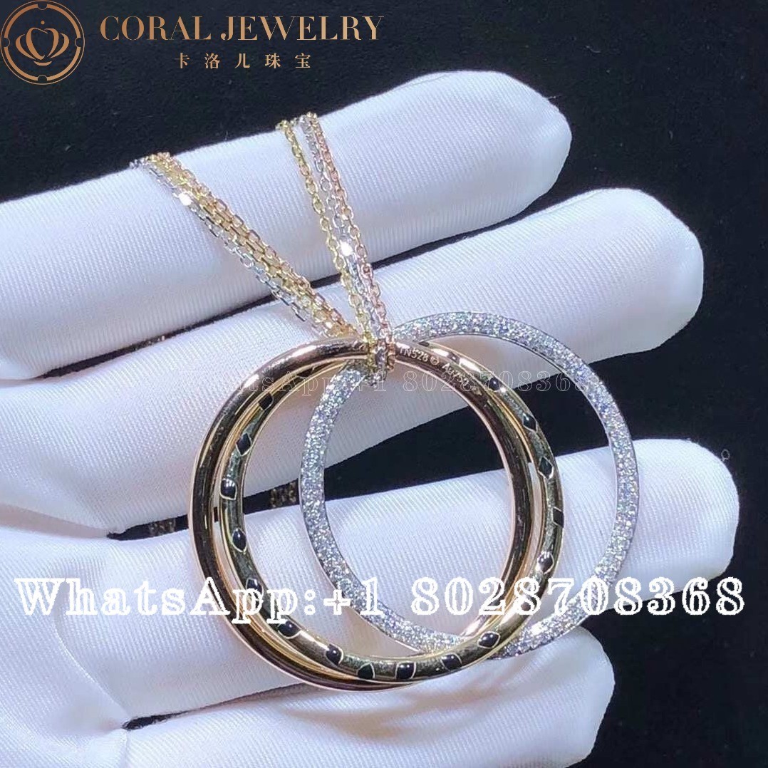 Cartier Trinity Necklace White Gold, Yellow Gold, Rose Gold, Diamonds Ref. N3028300