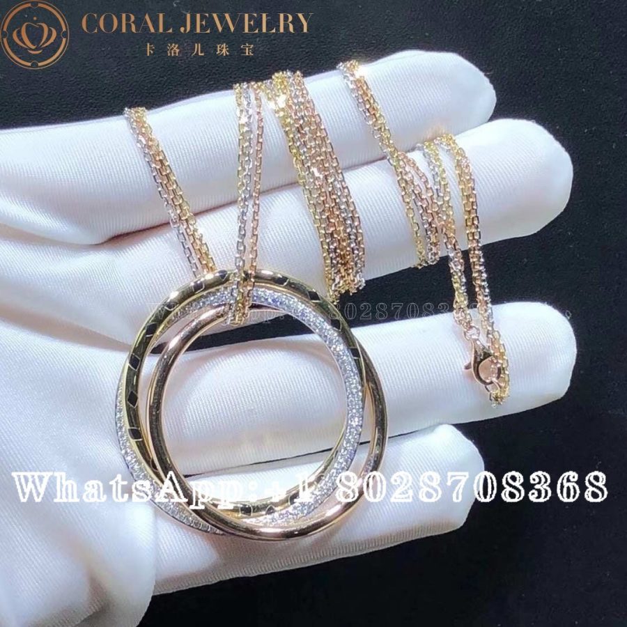 Cartier Trinity Necklace White Gold, Yellow Gold, Rose Gold, Diamonds Ref. N3028300