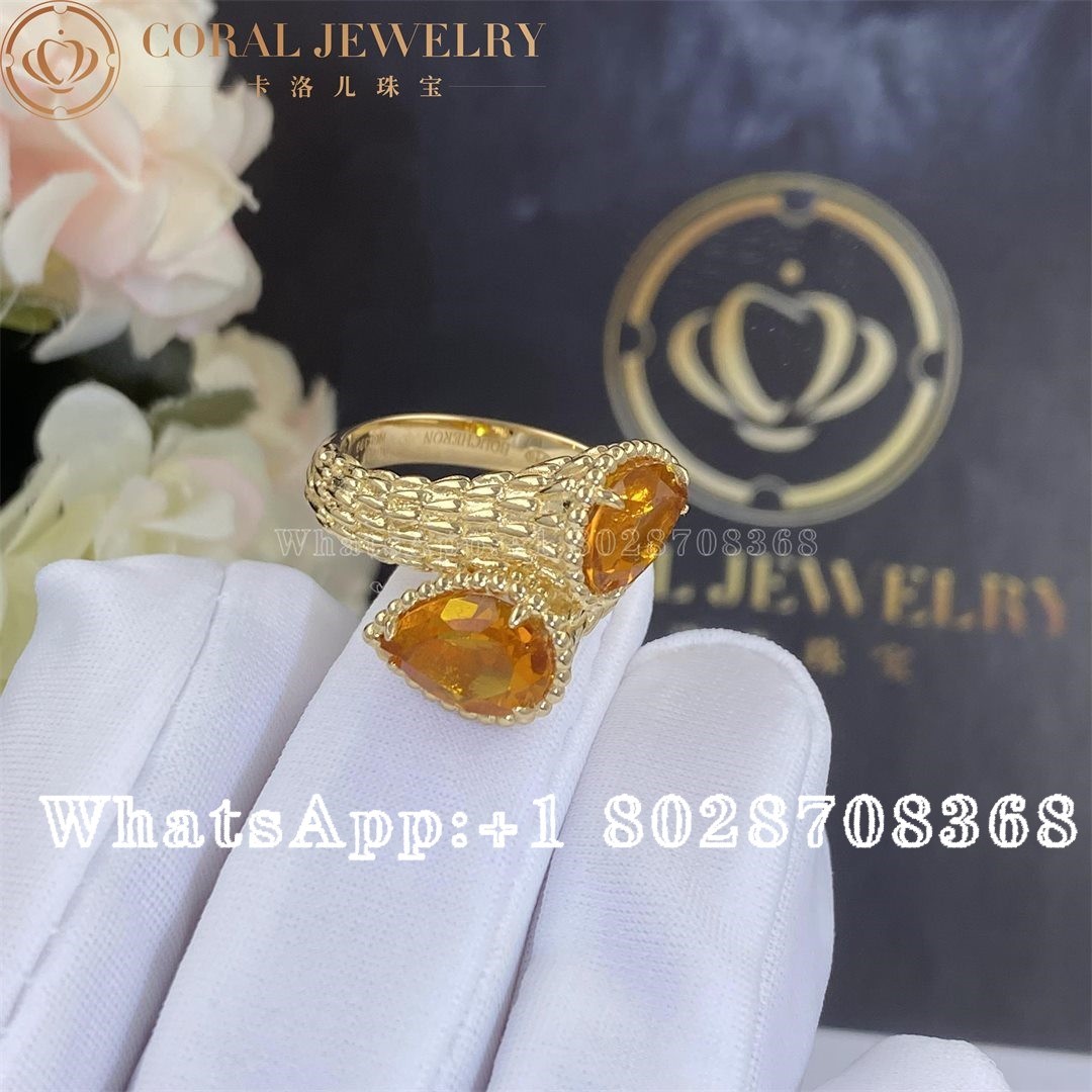 Boucheron Serpent Bohème Couleur Yellow Gold Citrine Ring JRG02796