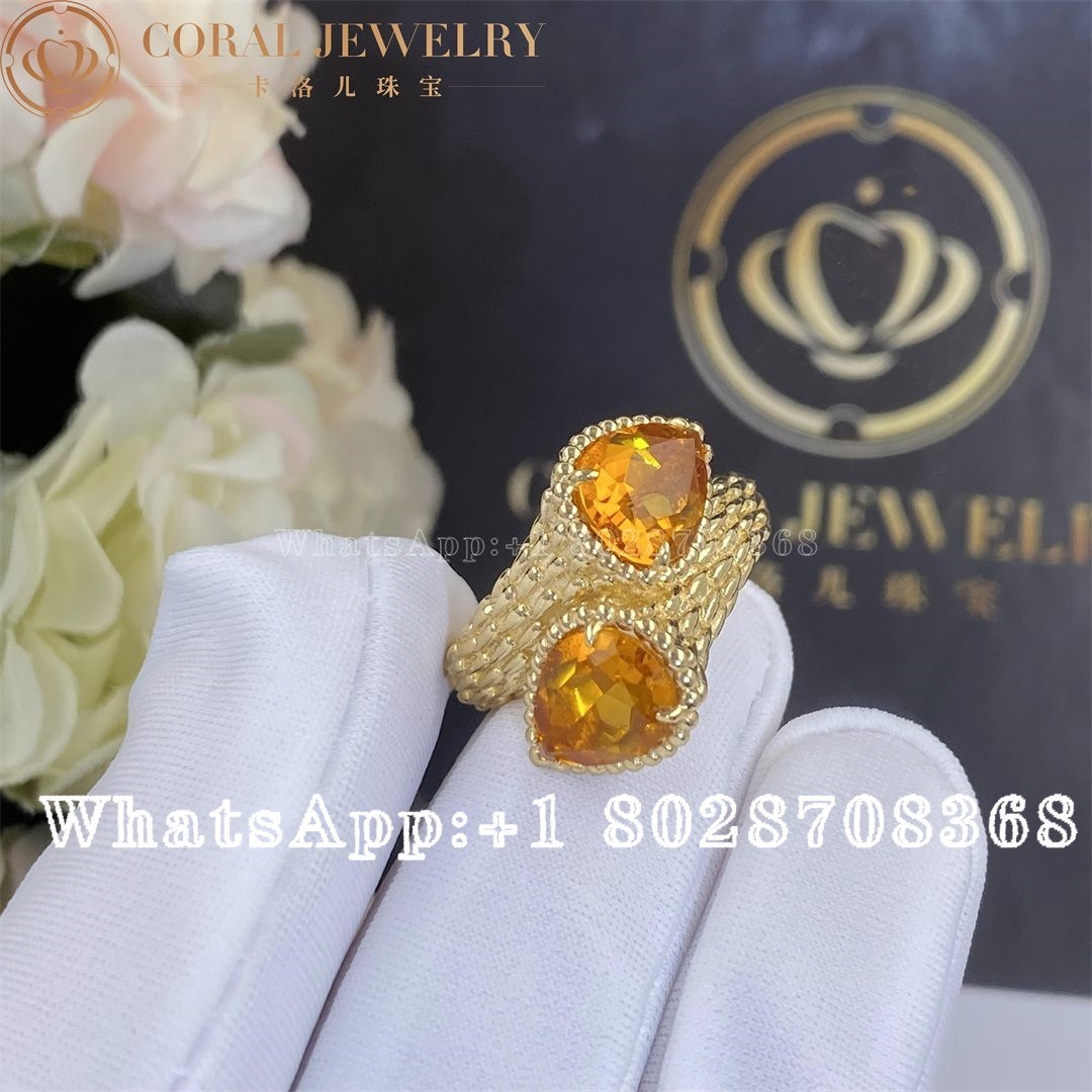 Boucheron Serpent Bohème Couleur Yellow Gold Citrine Ring JRG02796