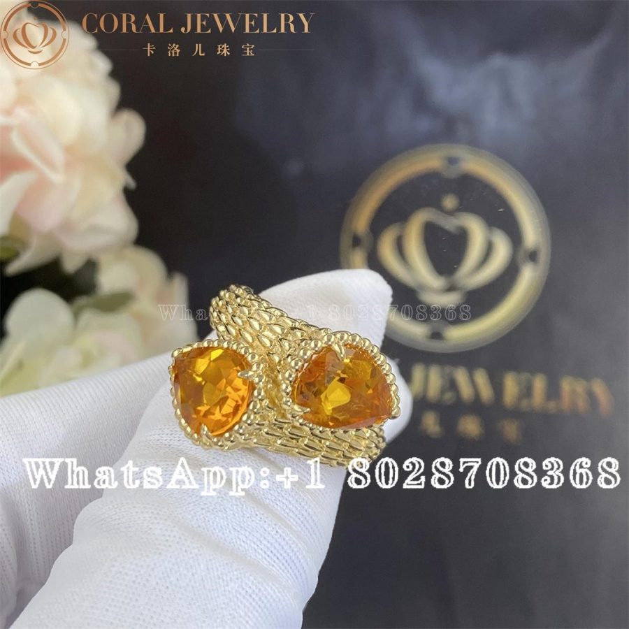 Boucheron Serpent Bohème Couleur Yellow Gold Citrine Ring JRG02796