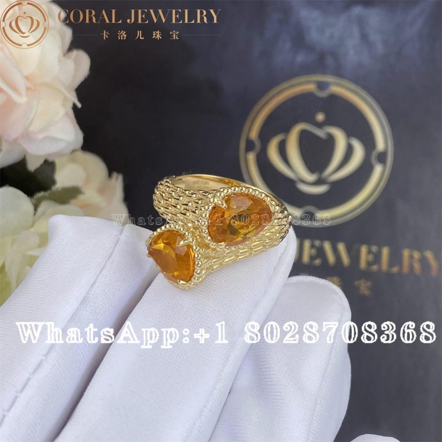 Boucheron Serpent Bohème Couleur Yellow Gold Citrine Ring JRG02796